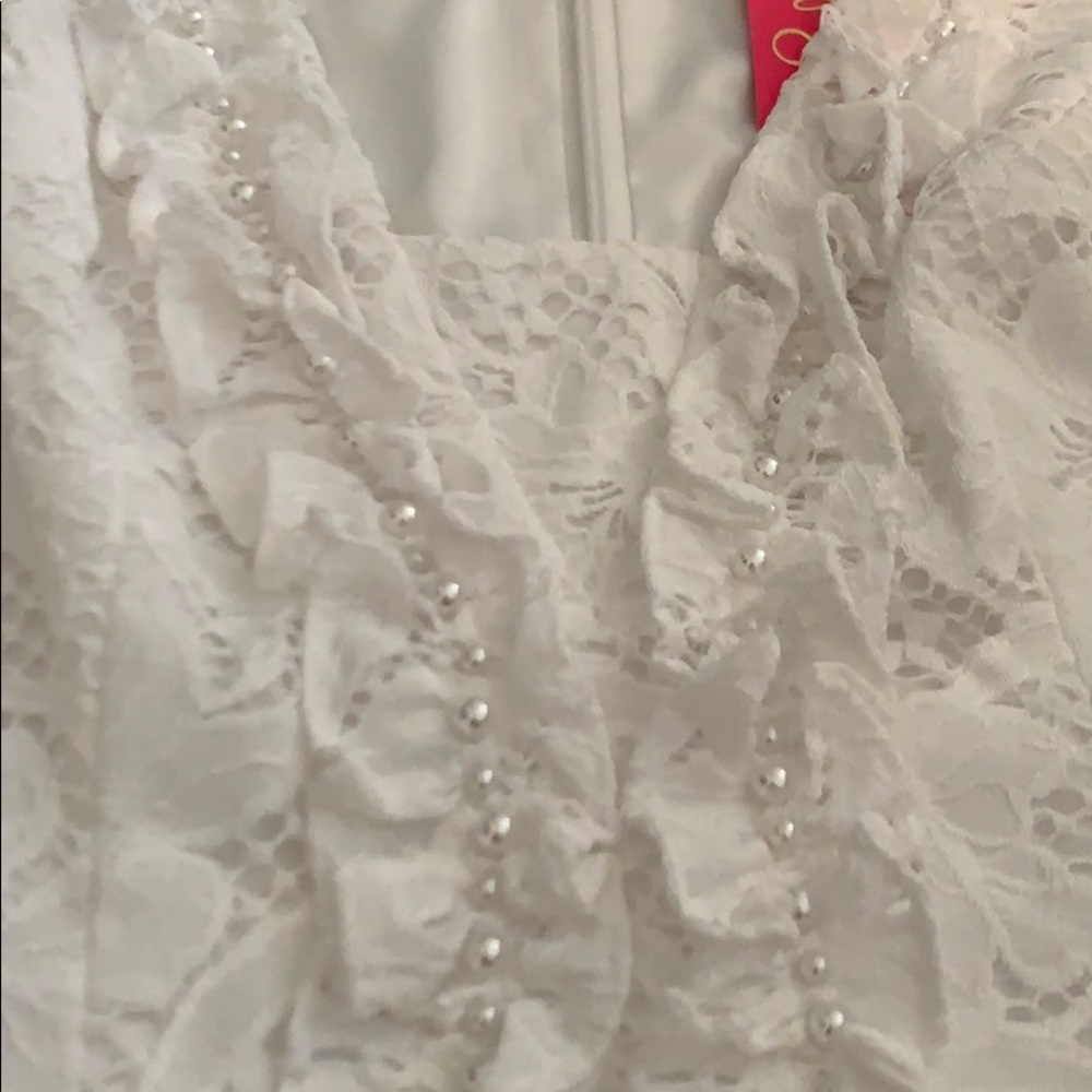 Lilly Pulitzer Kiera shift floral vines lace sz 8 - Picture 3 of 6